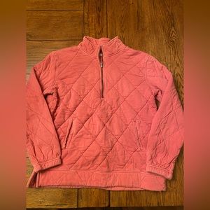Maurice’s quilted half zip coral size M